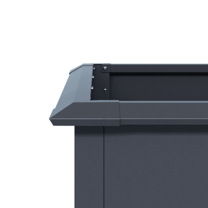 metalinis vazonas, 150 x 75 x 77 cm, antracito