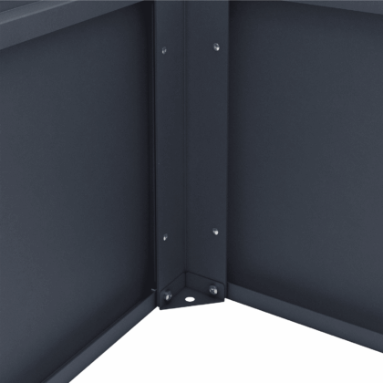 metalinis vazonas, 100 x 50 x 77 cm, antracito