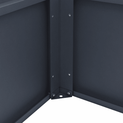 metalinis vazonas, 150 x 75 x 77 cm, antracito