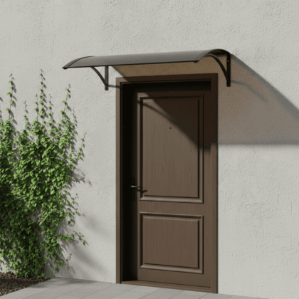 durų stogelis 80 × 120 cm, rudas