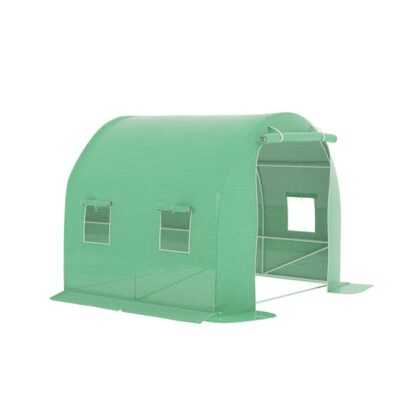 Šiltnamis su armuota plėvele, 4 m2, 2x2 m, žalias