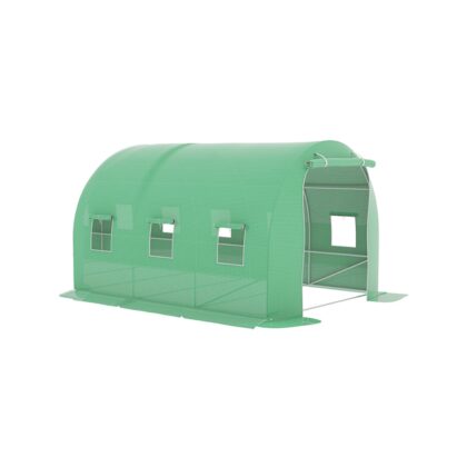 Šiltnamis su armuota plėvele, 7 m2, 3,5x2 m, žalias