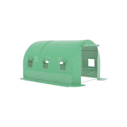 Šiltnamis su armuota plėvele, 6 m2, 3x2 m, žalias