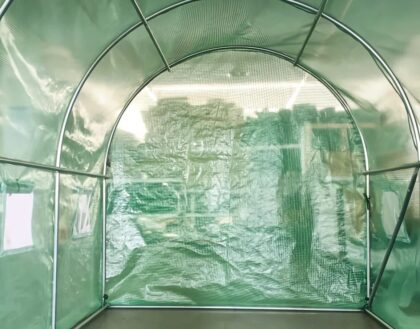 Šiltnamis su armuota plėvele, 6 m2, 3x2 m, žalias