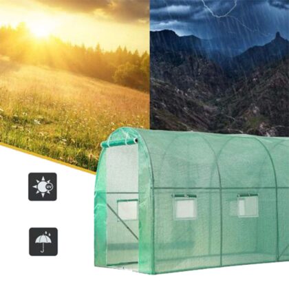 Šiltnamis su armuota plėvele, 4 m2, 2x2 m, žalias