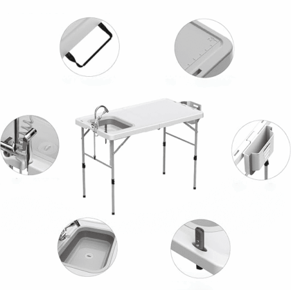 universalus sulankstomas lauko stalas, 127 x 68.5 x 91.5 cm