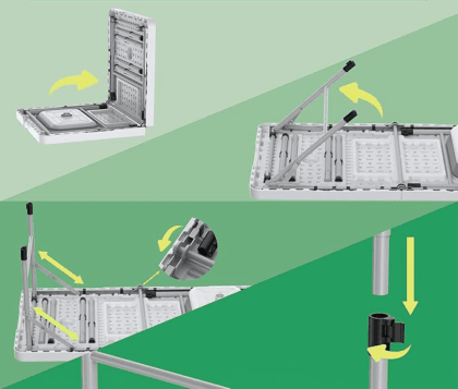 universalus sulankstomas lauko stalas, 127 x 68.5 x 91.5 cm