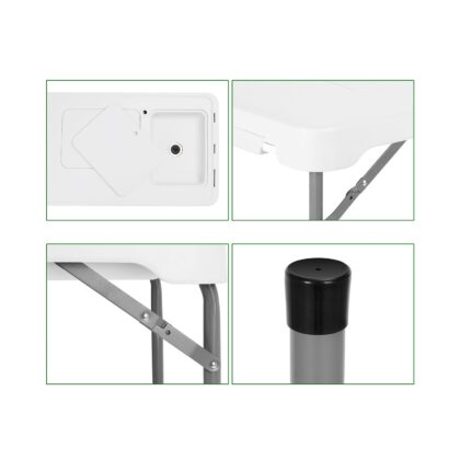 universalus sulankstomas lauko stalas, 108 x 58 x 92 cm