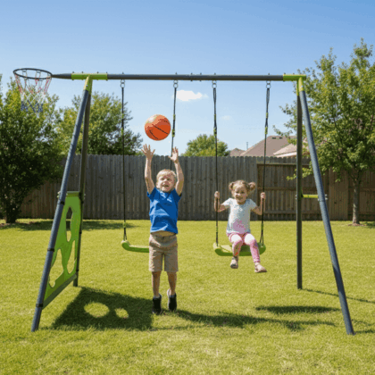 metalinė žaidimų aikštelė „voveriukas“