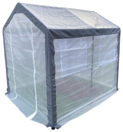 Šiltnamis su armuota plėvelė, 180 x 240 x 230 cm, pilkas