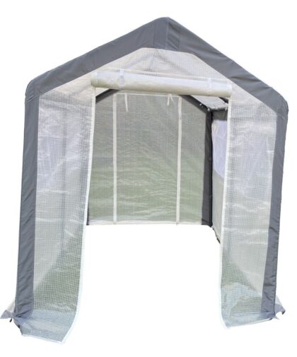 Šiltnamis su armuota plėvelė, 180 x 240 x 230 cm, pilkas