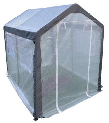 Šiltnamis su armuota plėvelė, 180 x 240 x 230 cm, pilkas