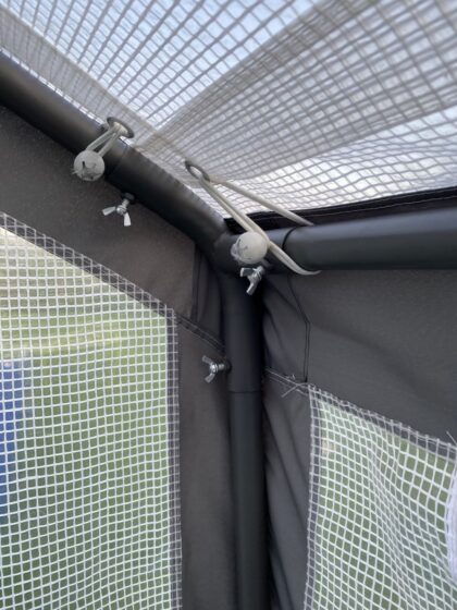 Šiltnamis su armuota plėvelė, 180 x 240 x 230 cm, pilkas