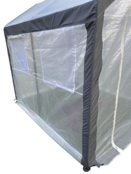 Šiltnamis su armuota plėvelė, 180 x 240 x 230 cm, pilkas