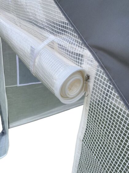 Šiltnamis su armuota plėvelė, 180 x 240 x 230 cm, pilkas