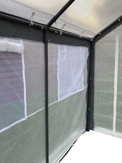 Šiltnamis su armuota plėvelė, 180 x 240 x 230 cm, pilkas