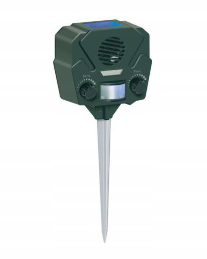 Ultragarsinis gyvūnų repelentas su saulės baterija