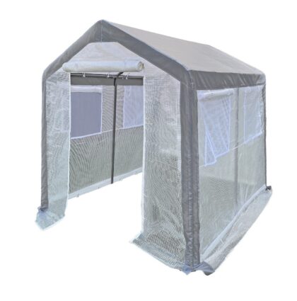 Šiltnamis su armuota plėvelė, 180 x 240 x 230 cm, pilkas