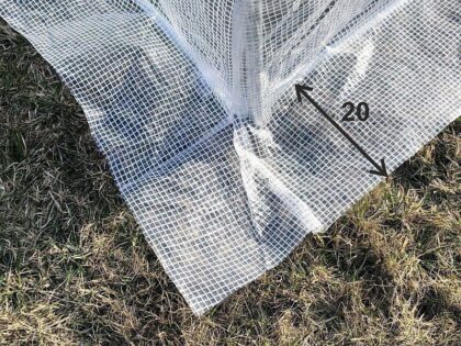 Šiltnamis su armuota plėvele, 24 m2, 8 x 3 m, baltas