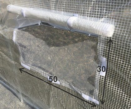 Šiltnamis su armuota plėvele, 24 m2, 8 x 3 m, baltas