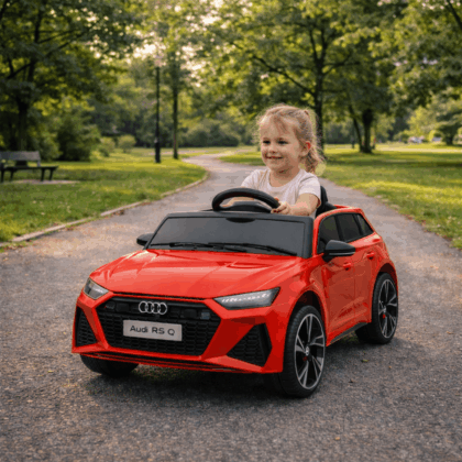 vaikiškas elektromobilis audi rs6 hatis, raudonas