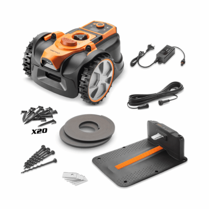 belaidis vejos pjovimo robotas lawnmaster su įkrovimo stotele, 24 v, 4.0 ah, 500m2