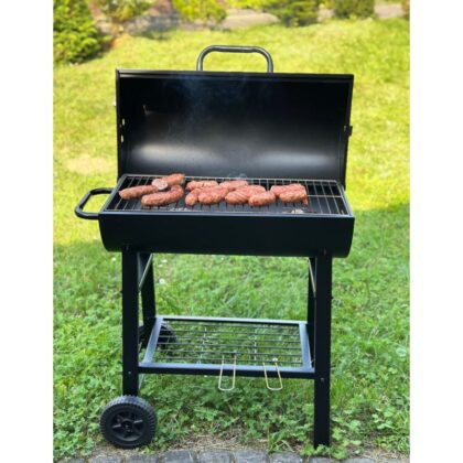 kepsninė – grilis, 73 x 46 x 82 cm, su plieno grotelėmis