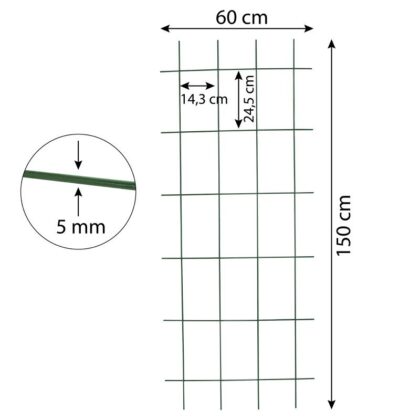 augalų atrama “grotelės”, 150×60 cm, metalinė