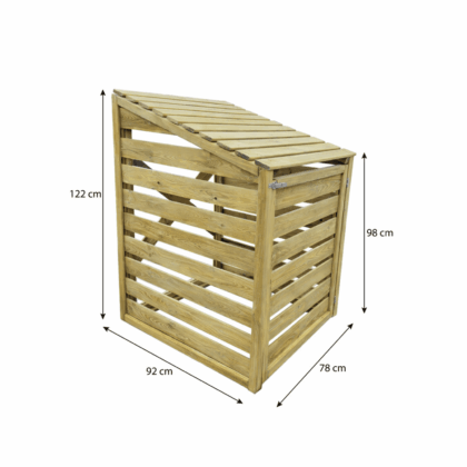 medinė konteinerio stoginė