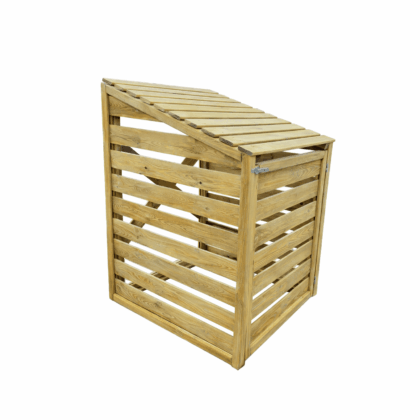 medinė konteinerio stoginė