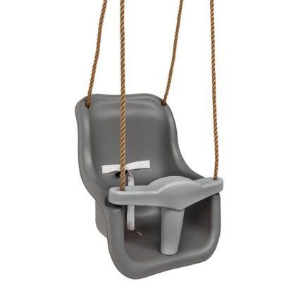 vaikiškos sūpynės su apsauga, pilkos