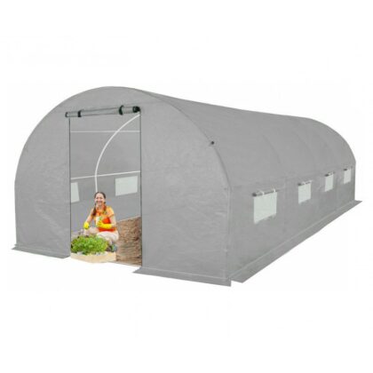 Šiltnamis su armuota plėvele, 10 m2, 2,5x4 m, pilkas