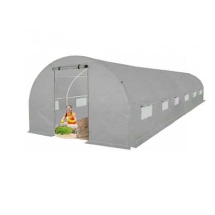 Šiltnamis su armuota plėvele, 18 m2, 3x6 m, pilkas