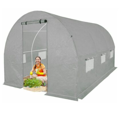 Šiltnamis su armuota plėvele, 6 m2, 2x3 m, pilkas