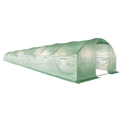 Šiltnamis su armuota plėvele, 40 m2, 4x10 m, žalias