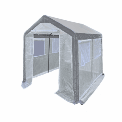 Šiltnamis su armuota plėvelė, 180 x 240 x 230 cm, pilkas