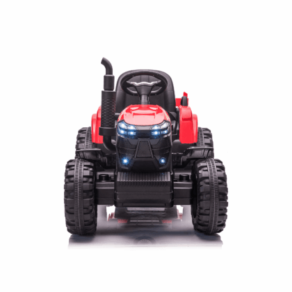 vaikiškas elektrinis traktorius su priekaba hatis, raudonas/juodas