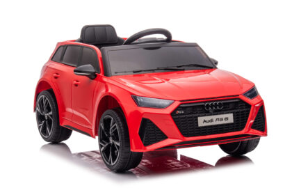 vaikiškas elektromobilis audi rs6, raudonas