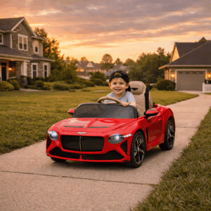 vaikiškas elektromobilis bentley bacalar hatis, raudonas
