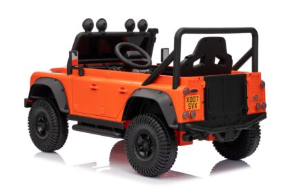 vaikiškas elektromobilis land rover defender, oranžinis
