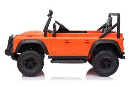 vaikiškas elektromobilis land rover defender, oranžinis