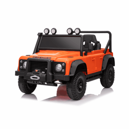 vaikiškas elektromobilis land rover defender, oranžinis