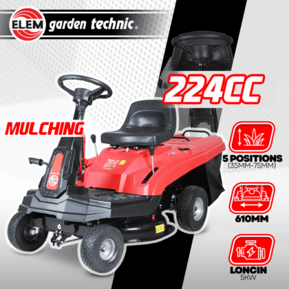 vejos pjovimo traktorius elem garden technic 61 cm, 5 kw