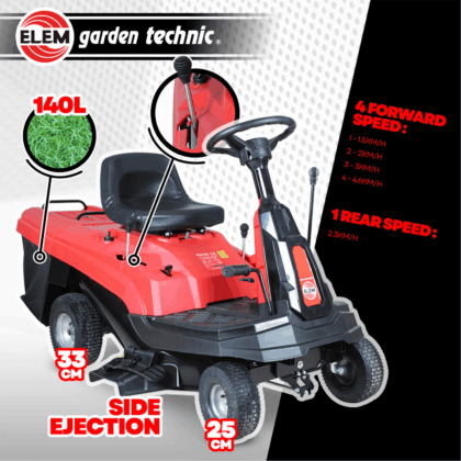 vejos pjovimo traktorius elem garden technic 61 cm, 5 kw