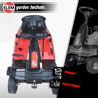 vejos pjovimo traktorius elem garden technic 61 cm, 5 kw