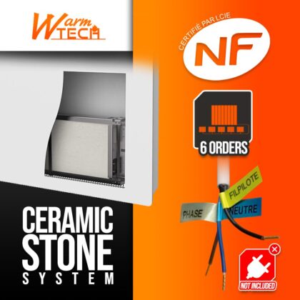 Keraminis – inercinis šildytuvas 1500 W, baltas - Image 5