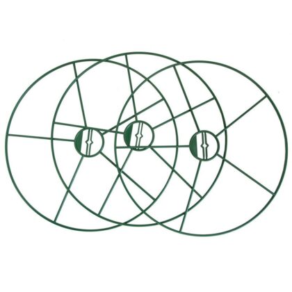 augalų atramų rinkinys "Žiedai", 39 cm, 3 vnt