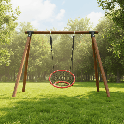 sūpynių rėmas hatis „tuko“ su gandro lizdu