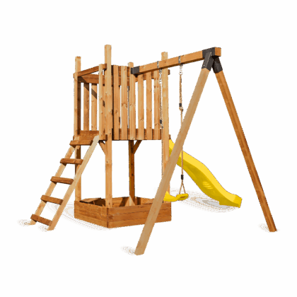 medinis vaikų žaidimų bokštelis hatis „saku“