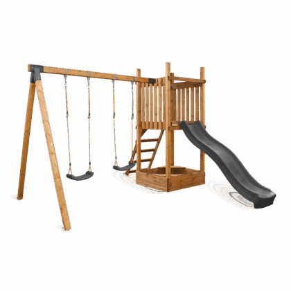 medinis vaikų žaidimų bokštelis hatis „saku“